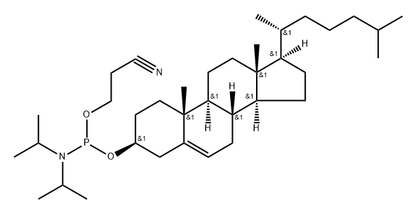 Cholest-5-en-3-ol, 3-CEphosphoramidite 结构式