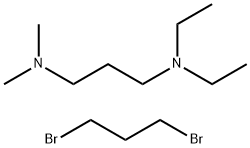 Polymer of 1,3-dibromopropane and N,N-diethyl-N',N'-dimethyl-1,3-propanediamine 结构式