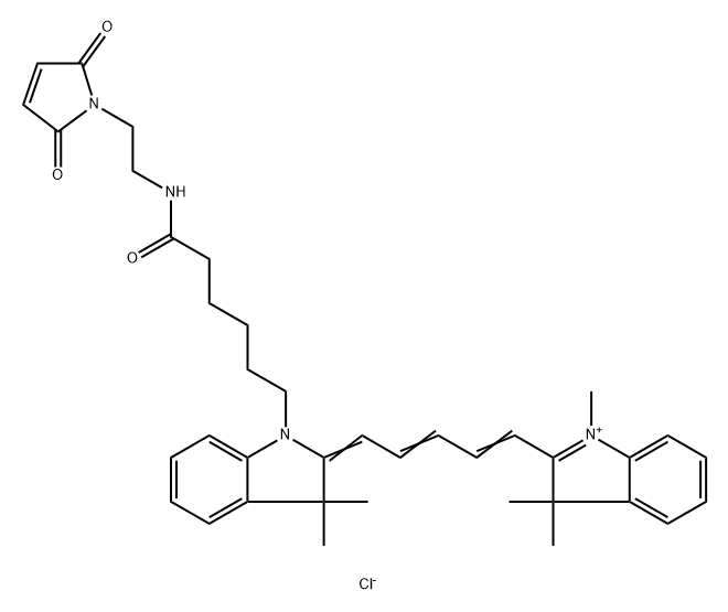 Cy5-马来酰亚胺 结构式