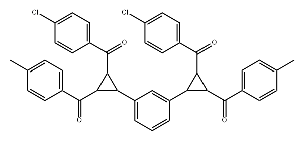 Methanone, [1,3-phenylenebis[3-(4-chlorobenzoyl)-2,1-cyclopropanediyl]]bis[(4-methylphenyl)- (9CI) 结构式