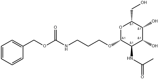 [3-[[2-(乙酰氨基)-2- 脱氧-Β-D-吡喃半乳糖基]氧基]丙基] ,氨基甲酸苯甲基酯 结构式