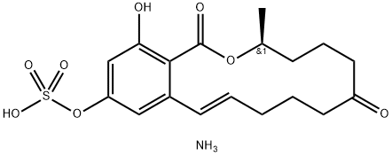 Zearalenone 4-Sulfate AMMoniuM Salt 结构式