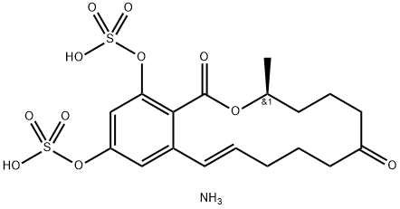Zearalenone Disulfate DiaMMoniuM Salt 结构式