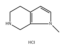 1H-Pyrrolo[2,3-c]pyridine, 4,5,6,7-tetrahydro-1-methyl-, hydrochloride (1:2) 结构式