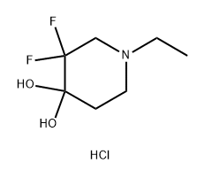 1-ethyl-3,3-difluoropiperidine-4,4-diol hydrochloride 结构式