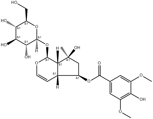 6-O-丁香酰筋骨草醇 结构式