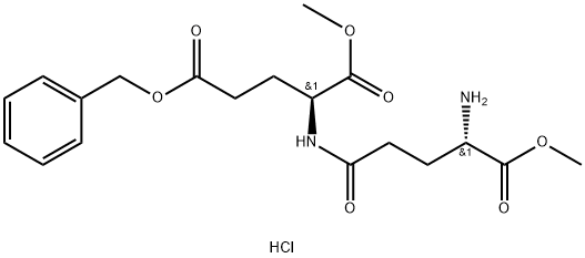L-Glutamic acid, L-γ-glutamyl-, 1,21-dimethyl 25-(phenylmethyl) ester, hydrochloride (1:1) 结构式