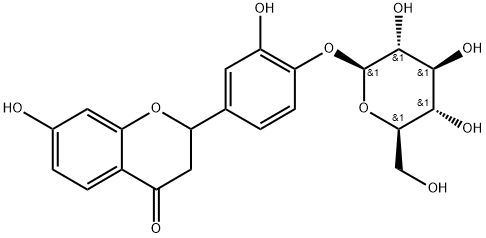 7,3′-dihydroxy flavanone-4′-O-β-D-glucopyranoside 结构式