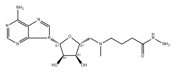 Adenosine, 5'-deoxy-5'-[(4-hydrazino-4-oxobutyl)methylamino]- (9CI) 结构式