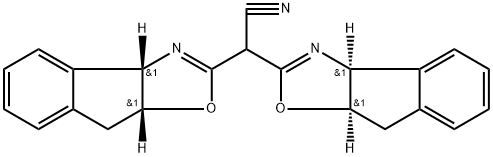 8H-Indeno[1,2-d]oxazole-2-acetonitrile, α-[(3aS,8aR)-3a,8a-dihydro-8H-indeno[1,2-d]oxazol-2-yl]-3a,8a-dihydro-, (3aS,8aR)- 结构式