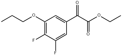 Benzeneacetic acid, 3,4-difluoro-α-oxo-5-propoxy-, ethyl ester 结构式