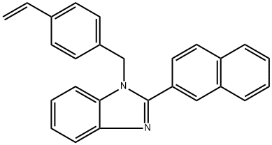 1-[(4-乙烯基苯基)甲基]-2-(2-萘基)-1H-苯并咪唑 结构式