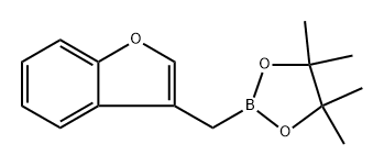2-(苯并呋喃-3-基甲基)-4,4,5,5-四甲基-1,3,2-二氧硼烷 结构式