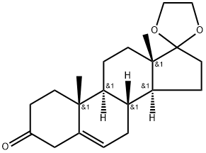 Cyclic 17-(1,2-Ethanediyl Acetal) Androst-5-ene-3,17-dione 结构式