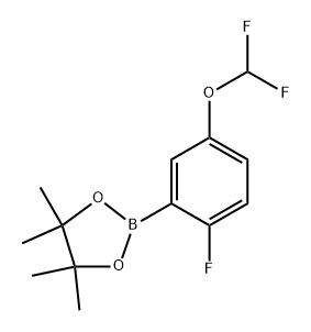 2-(5-(二氟甲氧基)-2-氟苯基)-4,4,5,5-四甲基-1,3,2-二氧硼烷 结构式