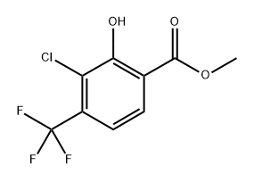 Methyl 3-chloro-2-hydroxy-4-(trifluoromethyl)benzoate 结构式