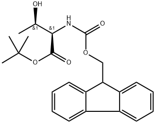 D-Allothreonine, N-[(9H-fluoren-9-ylmethoxy)carbonyl]-, 1,1-dimethylethyl ester 结构式