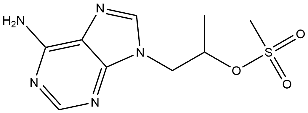 1-(adenin-9-yl)propan-2-yl methanesulfonate 结构式