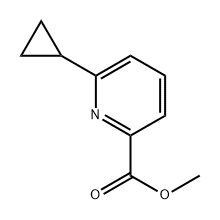 6-cyclopropylpyridinecarboxylic acid methyl ester 结构式