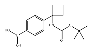 (4-(1-((叔丁氧基羰基)氨基)环丁基)苯基)硼酸 结构式