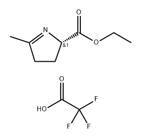 (S)-5-甲基-3,4-二氢-2H-吡咯-2-羧酸乙酯-2,2,2 -三氟乙酸盐 结构式