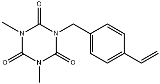 1-[(4-乙烯基苯基)甲基]-3,5-二甲基-1,3,5-三嗪-2,4,6(1H,3H,5H)三酮 结构式