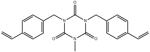 1,3-双[(4-乙烯基苯基)甲基]-5-甲基1,3,5-三嗪-2,4,6(1H,3H,5H)三酮 结构式