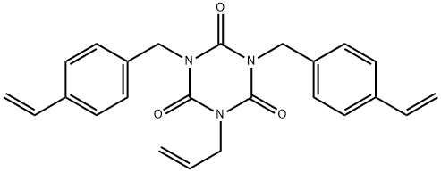 1,3-双[(4-乙烯基苯基)甲基]-5-(2-丙烯基-1-基)-1,3,5-三嗪-2,4,6(1H,3H,5H)三酮 结构式