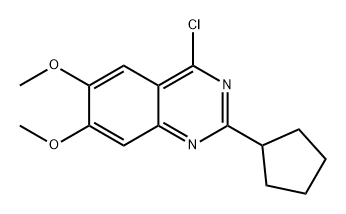 4-chloro-2-cyclopentyl-6,7-dimethoxyquinazoline 结构式