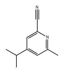 4-(异丙基)-6-甲基-2-氰基吡啶 结构式