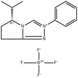 (R)-5-异丙基-2-苯基-6,7-二氢-5H-吡咯并[2,1-C][1,2,4]三唑-2-鎓 四氟硼酸盐 结构式