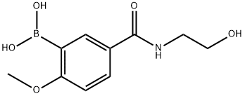 Boronic acid, B-[5-[[(2-hydroxyethyl)amino]carbonyl]-2-methoxyphenyl]- 结构式