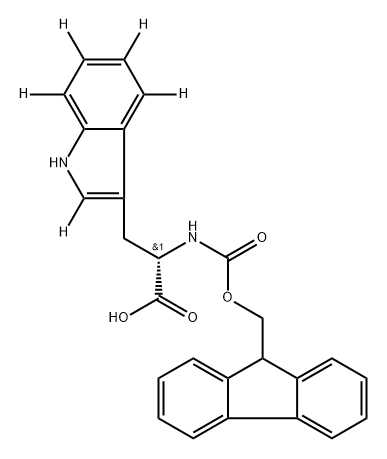 L-TRYPTOPHAN-N-FMOC (INDOLE-D5, 98%) 结构式