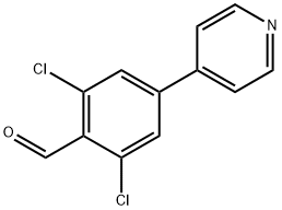 2,6-Dichloro-4-(pyridin-4-yl)benzaldehyde 结构式