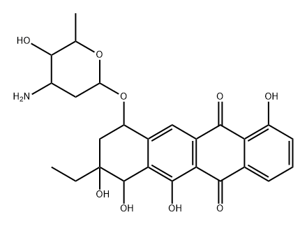 6-deoxyoxaunomycin 结构式
