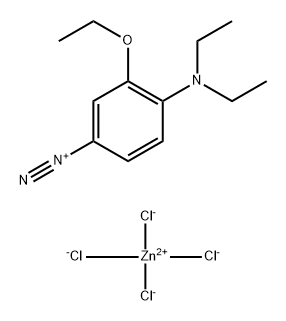 Benzenediazonium, 4-(diethylamino)-3-ethoxy-,(T-4)-tetrachlorozincate(2-) (2:1) 结构式