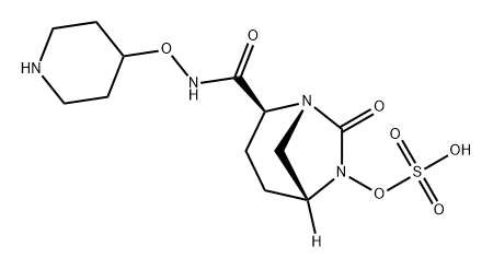 (2S,5R)-7-oxo-N-(piperidine-4-yloxy)-6-(sulfooxy)-1,6-diazabicyclo[3.2.1]octane-2-carboxamide 结构式