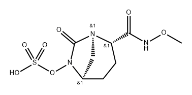 (2S,5R)-N-methoxy-7-oxo-6-(sulfooxy)-1,6-diazabicyclo[3.2.1]octane-2-carboxamide 结构式