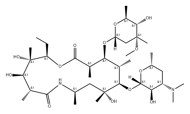 8a-Aza-8a-homoerythromycin A 结构式