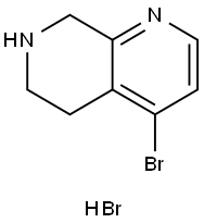 4-Bromo-5,6,7,8-tetrahydro-1,7-naphthyridine hydrobromide 结构式