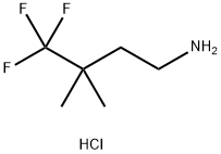 4,4,4-TRIFLUORO-3,3-DIMETHYLBUTAN-1-AMINE HYDROCHLORIDE 结构式