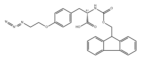 化合物 Fmoc-L-Tyr(2-azidoethyl)-OH 结构式