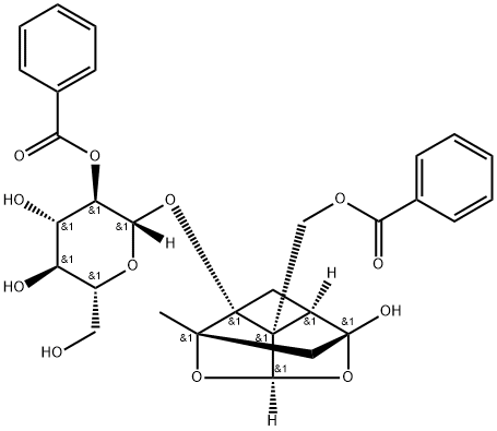 2'-O-苯甲酰基芍药甙 结构式