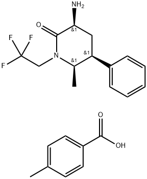 BENZOIC ACID, 4-METHYL-, COMPD. WITH (3S ,5S ,6R )-3-AMINO-6-METHYL-5-PHENYL-1-(2,2,2-TRIFLUOROETHYL 结构式