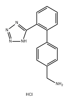 4'-氨基甲基-2-(1H)四氮唑联苯盐酸盐 结构式