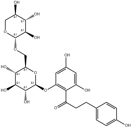 根皮素-2'-木糖葡萄糖苷 结构式