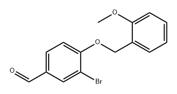 3-Bromo-4-((2-methoxybenzyl)oxy)benzaldehyde 结构式