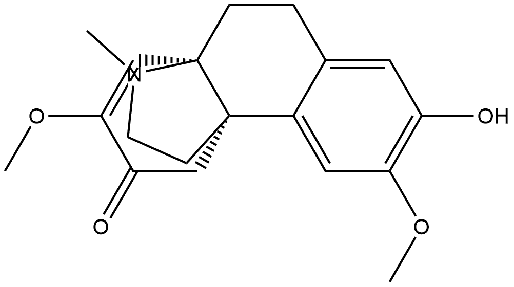 Hasubanan-6-one, 7,8-didehydro-2-hydroxy-3,7-dimethoxy-17-methyl- 结构式