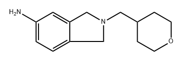 2-[(oxan-4-yl)methyl]-2,3-dihydro-1H-isoindol-5-amine 结构式