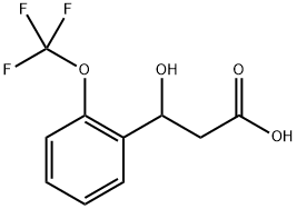 3-hydroxy-3-(2-(trifluoromethoxy)phenyl)propanoic acid 结构式